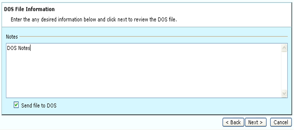 Department of Safety - Create DOS File