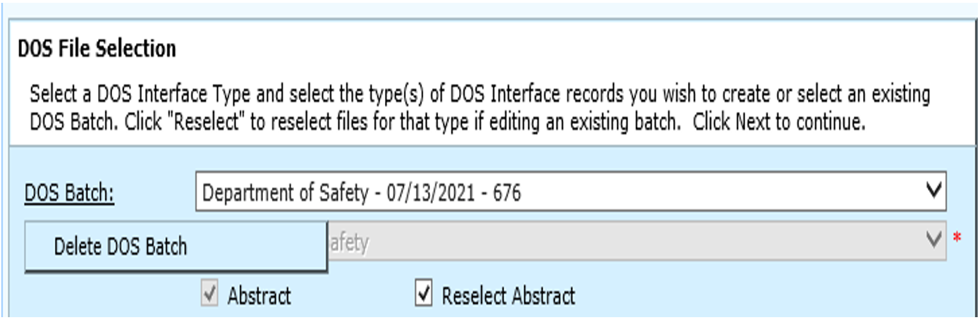 Department of Safety - Create DOS File